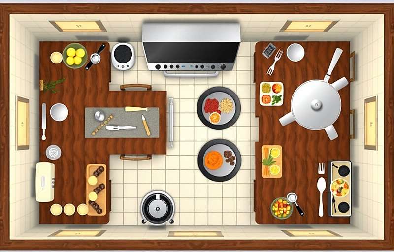 Desi Flavor Rush Optimal Kitchen Layout Desi Flavor Rush optimal kitchen layout showing efficient arrangement of cooking stations for North Indian cuisine