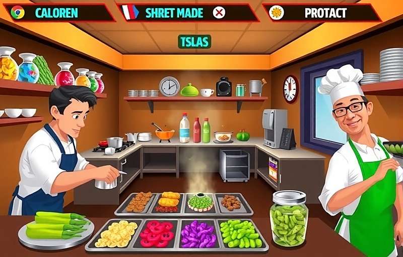 Desi Flavor Rush Gameplay Screenshot Desi Flavor Rush gameplay showing a busy kitchen with chefs preparing Indian street food